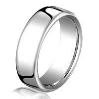 Item # B25833W - White Gold 5.5mm  Comfort Fit Wedding Band