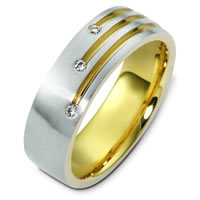 Item # C124431E - 18K Two-Tone Diamond Ring.