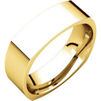 Item # C131621x - 10K Yellow Gold 6.0 mm Square Wedding Band