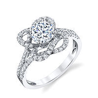 Item # E32457WE - Modern Diamond Engagement Ring