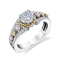 Item # E32837 - Two-Tone Diamond Engagement Ring