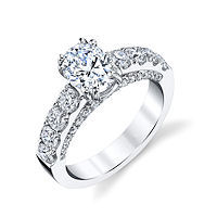 Item # E33043PP - Classical Diamond Engagement Ring