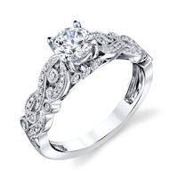 Item # E33229W - Modern Diamond Engagement Ring