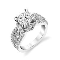 Item # E7043WE - White Gold Diamond Engagement Ring