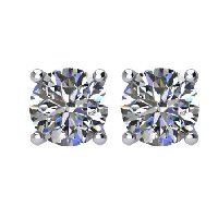 Item # E70501PP - Platinum Diamond Stud earrings