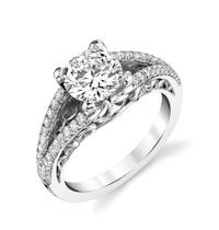 Item # E7082WE - 18K White Gold Diamond Engagement Ring