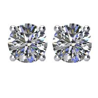 Item # E71001W - 14K Diamond Stud earrings