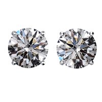 Item # E73001W - 14K 3.0ct. Round Diamond Earrings