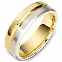 Item # F133241PE - Platinum & 18kt Contemporary Wedding Ring
