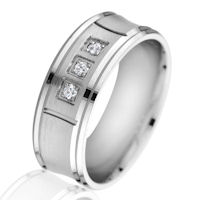 Item # G86922WE - 18Kt White Gold Diamond Wedding Ring