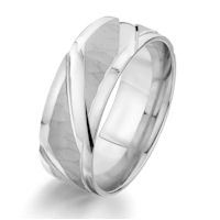 Item # G87155WE - 18K White Gold Carved Wedding Ring