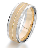 Item # G87207E - 18Kt Two-Tone Wedding Ring