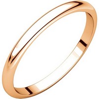 Item # H116762RE - 18K Rose Gold High Dome Plain Wedding Ring