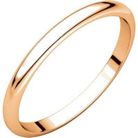 Item # H116762Rx - 10K Rose Gold High Dome Plain Wedding Ring