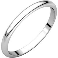 Item # H116762Wx - 10K White Gold 2 mm High Dome Plain Band