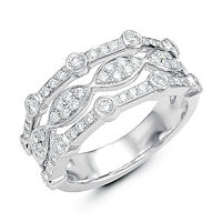 Item # M31749W - 14K White Gold 0.80 Ct Tw Diamond Ring
