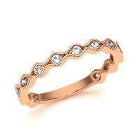 Item # M31887RE - 18K Rose Gold 0.33 Ct Tw Diamond Stackable Ring 