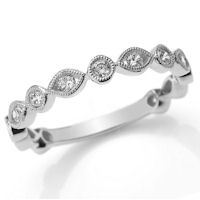 Item # M31888W - 14K White Gold 0.40 Ct Tw Diamond Stackable Ring 