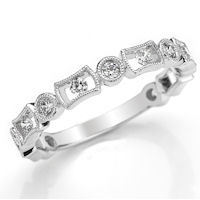 Item # M31889W - 14K White Gold 0.40 Ct Tw Diamond Stackable Ring