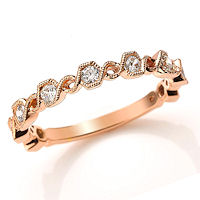 Item # M31890RE - 18K Rose Gold 0.36 Ct Tw Diamond Stackable Ring