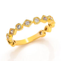 Item # M31891 - 14K Yellow Gold 0.35 Ct Tw Diamond Stackable Ring