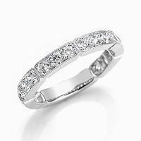 Item # M31898W - 14K White Gold 1.18 Ct Tw Diamond Stackable Ring
