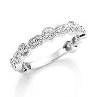 Item # M31901W - 14K White Gold 0.88 Ct Tw Diamond Stackable Ring