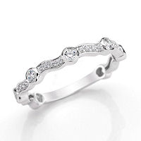 Item # M31903W - 14K White Gold 0.40 Ct Tw Diamond Stackable Ring