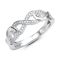 Item # M31910W - White Gold 0.14 Ct Tw Infinity Diamond Ring