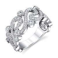 Item # M31966PP - Platinum 0.70 Ct Tw Diamond Annivesary Ring