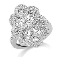 Item # M32098W - 14Kt White Gold 0.50 Ct Diamond Fashion Ring
