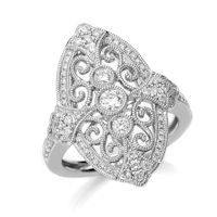 Item # M32100WE - 18K White Gold 0.53 Ct Tw Diamond Fashion Ring