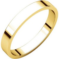 Item # N012503 - 14K Yellow Gold 3mm Flat Plain Wedding Ring