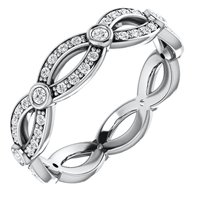 Infinity Diamond Eternity Ring style=