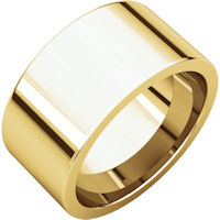 Item # S230490x - 10K Gold Flat Comfort-Fit Band. 10.0MM Wide