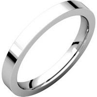 Item # S231376mW - 14K White Gold Comfort Fit Flat Band