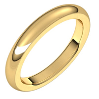 Item # S265565E - 18K Yellow Gold Very Heavy Comfort Fit 3.0MM Wedding Band