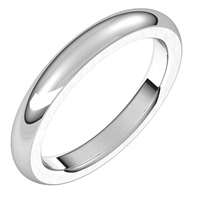 Item # s265565we - 18K White Gold 3.0MM Wide Very Heavy Comfort Fit Plain Wedding Band