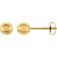 Item # S296106 - 14Kt Yellow Gold Ball Earrings