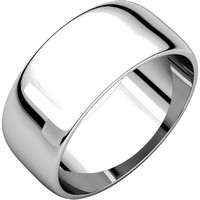 Item # S38457WE - 18K White Gold 8.0mm Wide Wedding Band