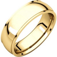 Item # S5880x - 10K Gold 8mm Wide Wedding Comfort Fit Band.