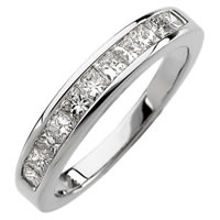 Item # S67858W - 14K Princess Diamond Anniversary Ring