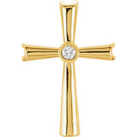 Item # S85743 - 14K Yellow Gold Diamond Cross