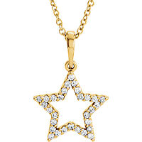 Item # S90097 - 14K Yellow Gold Star Diamond Pendant