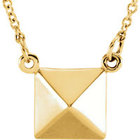 Item # S91553 - 14K Yellow Gold Pyramid Pendant