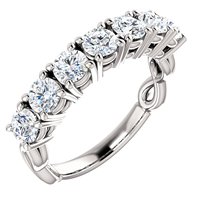 Item # SR128541PP - Platinum 7 Diamonds Anniversary Ring