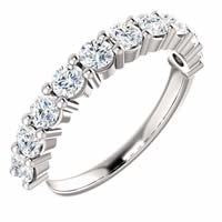 Item # SR128555100PP - Platinum Diamond Anniversary Ring. 1.00CT