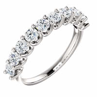 Item # SR128858100WE - 18K White Gold Eternal-Love Anniversary Ring. 1.0CT