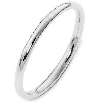 Item # UH123782AG - Silver 2mm  Heavy Comfort Plain Band