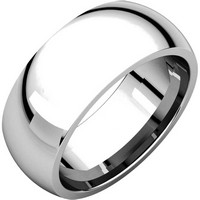 Item # XH123838WE - 18K White Gold 8mm Comfort Fit Wedding Band